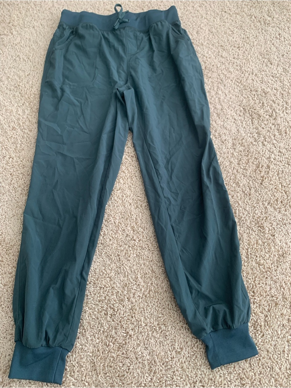 Like new Teal Jogger Pants - Comfortable Drawstring Bottoms unisex